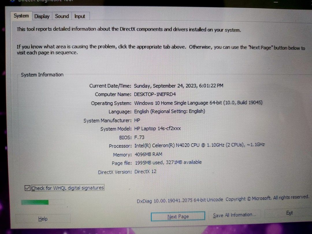 Hp 14s Cf2xxx Intel Celeron N4020 8th Gen 4gb Ram Ddr4 Upgradable 256gb Ssd Fastboot 14 Inches 5920