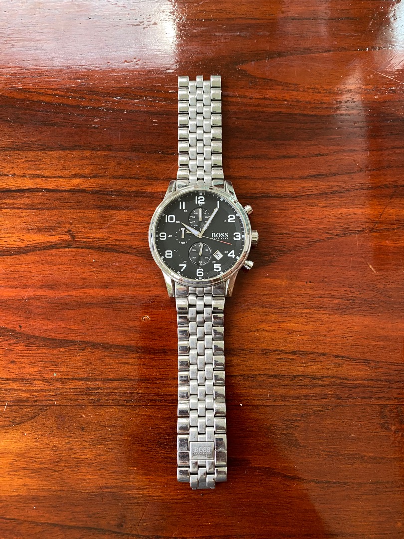 Hugo Boss Watch Black Dial Chronograph Quartz full working