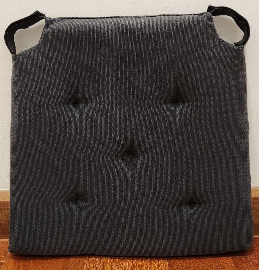 IKEA Justina Chair Pad Cushion Dark Grey 1 piece left