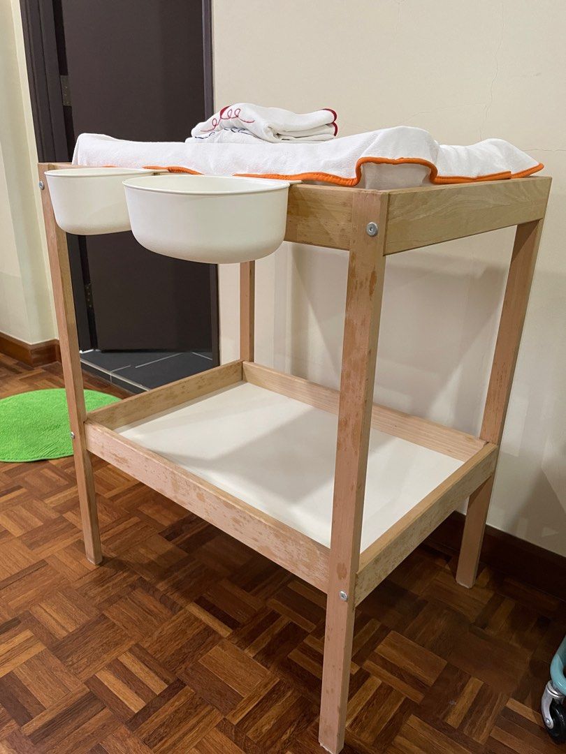 IKEA wood changing table, Babies & Kids, Baby Nursery & Kids Furniture