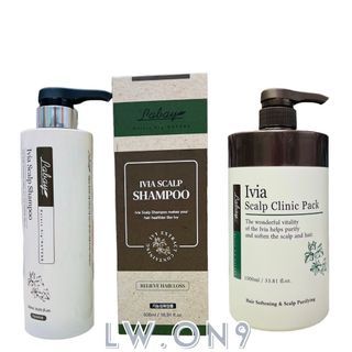 IVIA SCALP SHAMPOO AND SCALP CLINIC PACK RELIEVE HAIR LOSS AND PURIFY AND SOFTEN THE SCALP AND HAIR