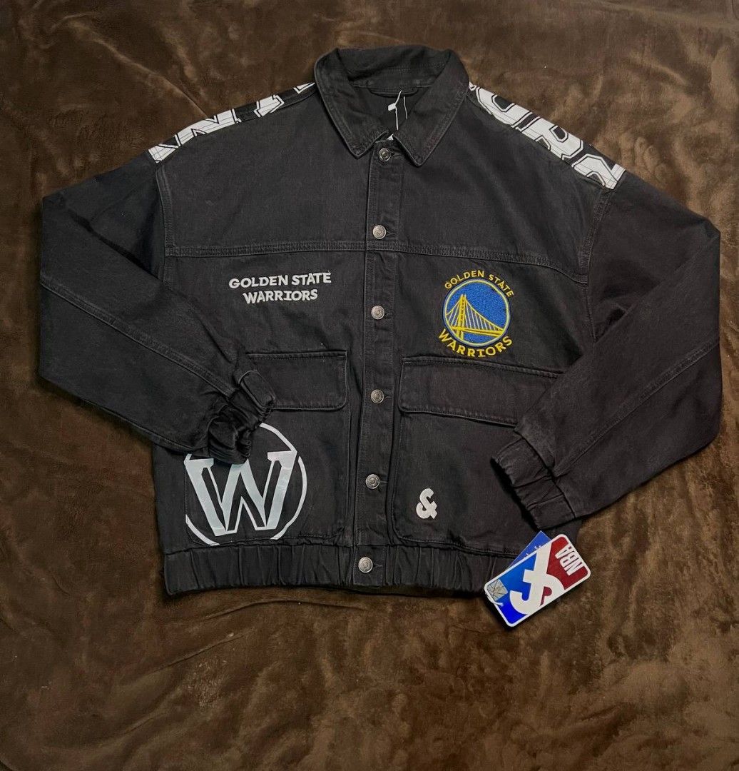 Golden state warriors jean jacket on sale