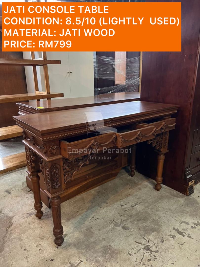 Console outlet table jati