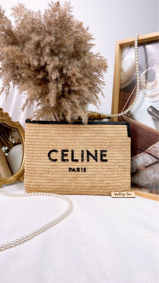 Celine raffia pouch store