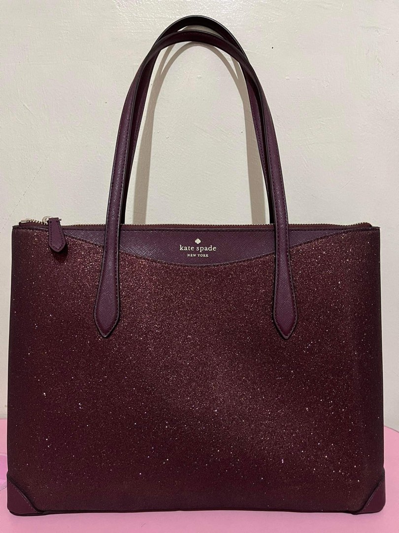 Kate spade black glitter clutch best sale
