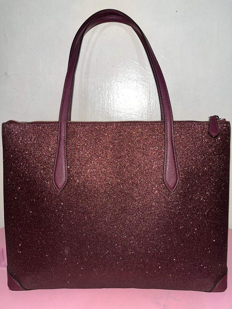 Kate spade sales burgundy glitter purse