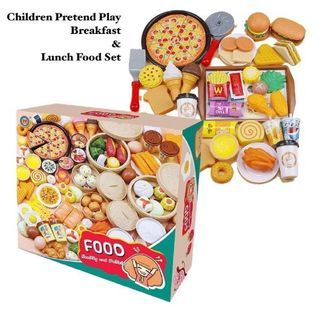 Kids 56pcs Pretend Play Breakfast Food Set 88pcs Children Toys