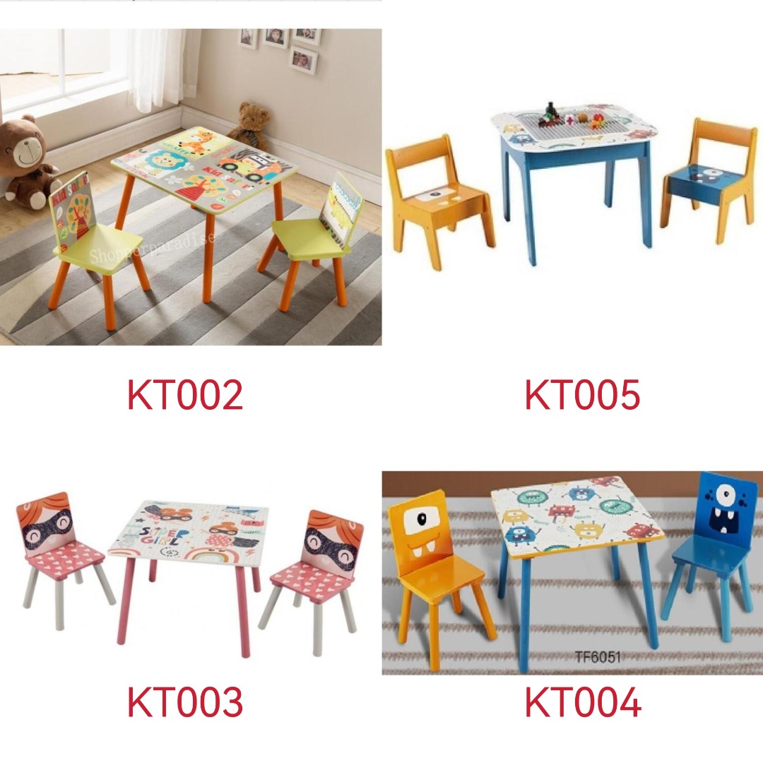 Kids Table + Two Chairs KT KC, Babies & Kids, Baby Nursery & Kids ...