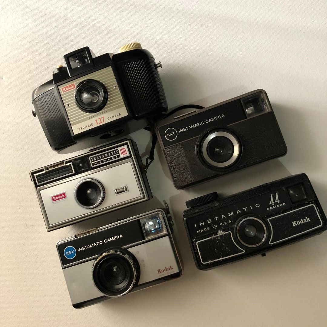 Kodak Instamatic Vintage Cameras (Category: Cameras) located in Taytay. Submitted by VintageLenses888 (Listing ID 1256662399, Image 1). Description: P1000 / each Kodak Instamatic Shutters working Very presentable For collection only Not film tested due to unavailability if film.