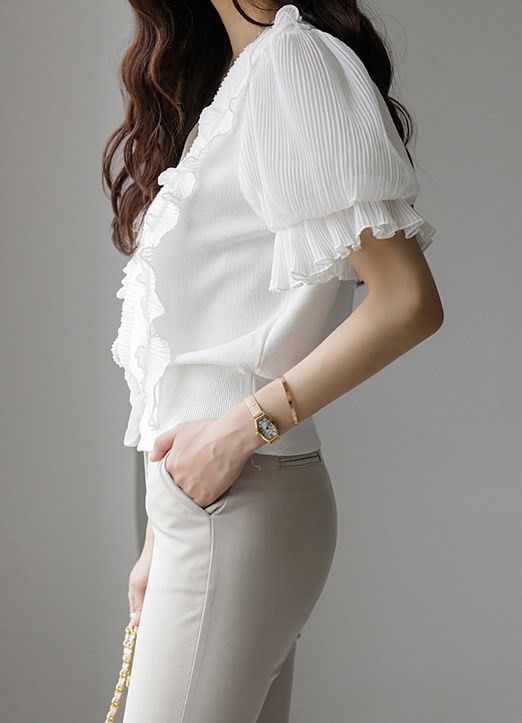 Chiffon trim cardigan best sale