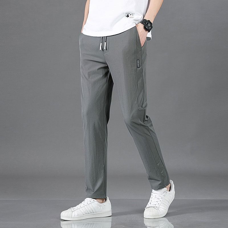 Mens grey casual hotsell pants