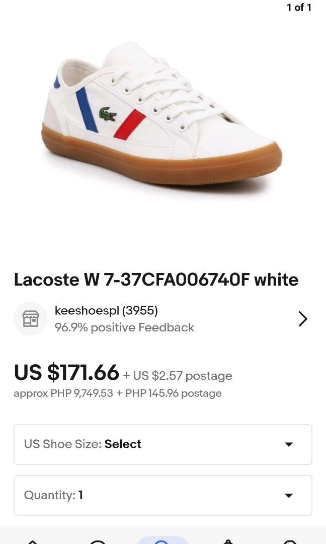LACOSTE TRAINERS SIZE 8 MEN. WOMEN 9 Men s Fashion Footwear