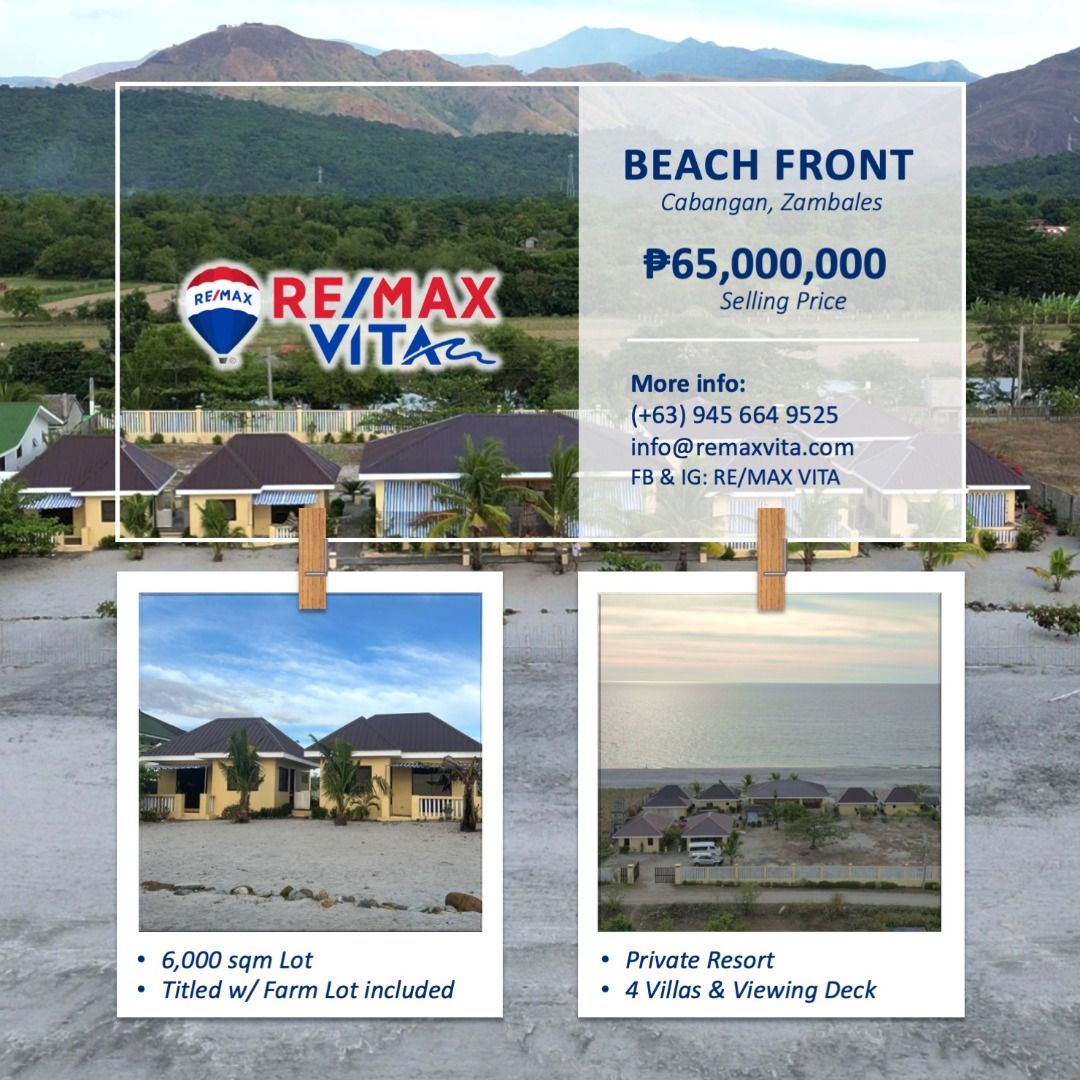 Beach Front House / Resort in Cabangan, Zambales, Property, For Sale