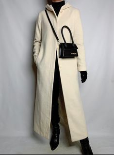 Last item! AVAILABLE- Long hooded wool coat, Travel coat (best fit for 5’4 height and up)• Please read first the description below