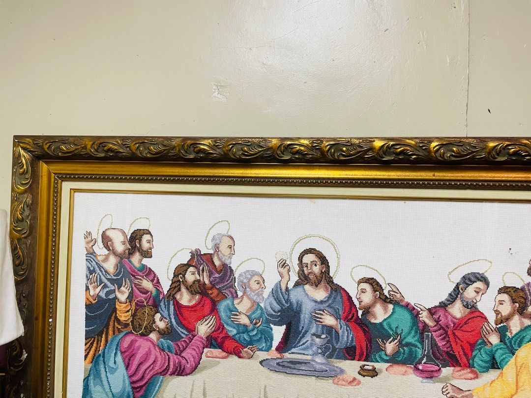 Last Supper framed cross stitch (Category: Frames & Pictures) located in Manila. Submitted by lotts_olbes (Listing ID 1256746671, Image 2). Description: Used but not abused ✔️.