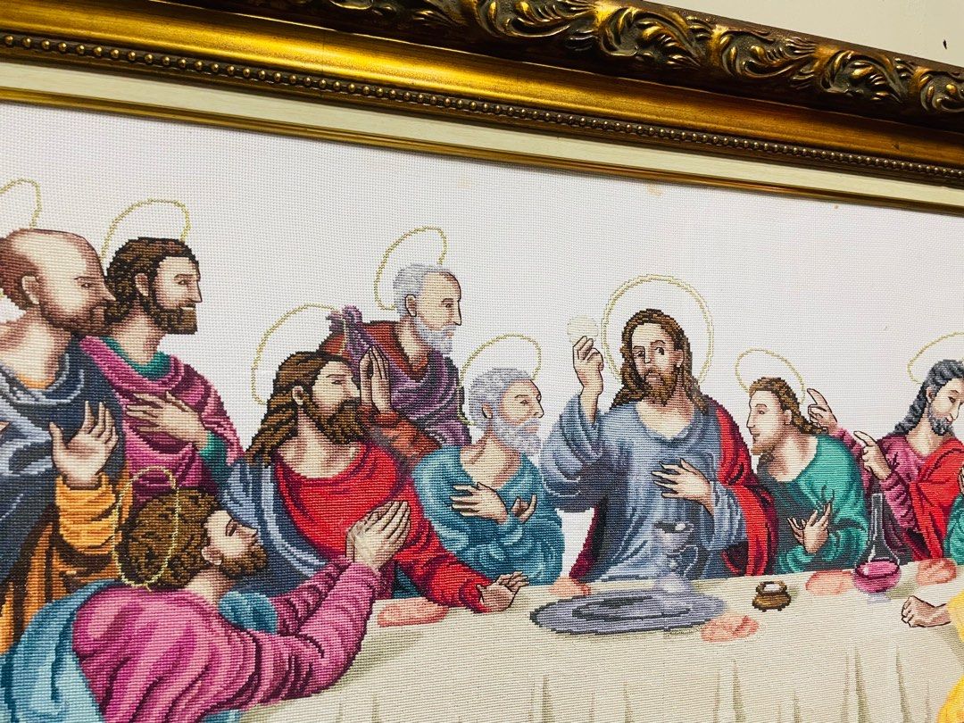 Last Supper framed cross stitch (Category: Frames & Pictures) located in Manila. Submitted by lotts_olbes (Listing ID 1256746671, Image 3). Description: Used but not abused ✔️.