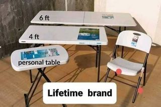 Lifetime Table and Chair Hard Plastic