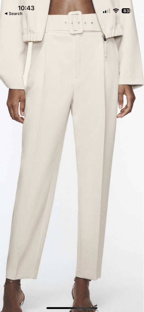 Zara Beige Linen Blend Cargo Trousers. Ref 7385/492. Size M | eBay