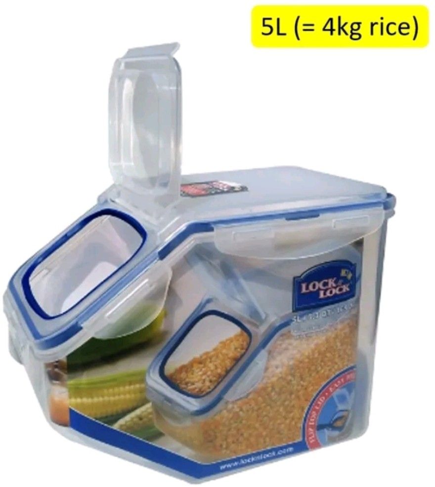 Lock & Lock Classic Rice Bucket 5L, Furniture & Home Living