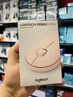 ⭐Logitech M350 Wireless Mouse Pebble Rose With Bluetooth