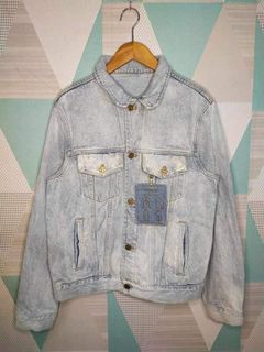 Louis Vuitton Blue & White Gradient Snowfall Monogram Denim Jacket