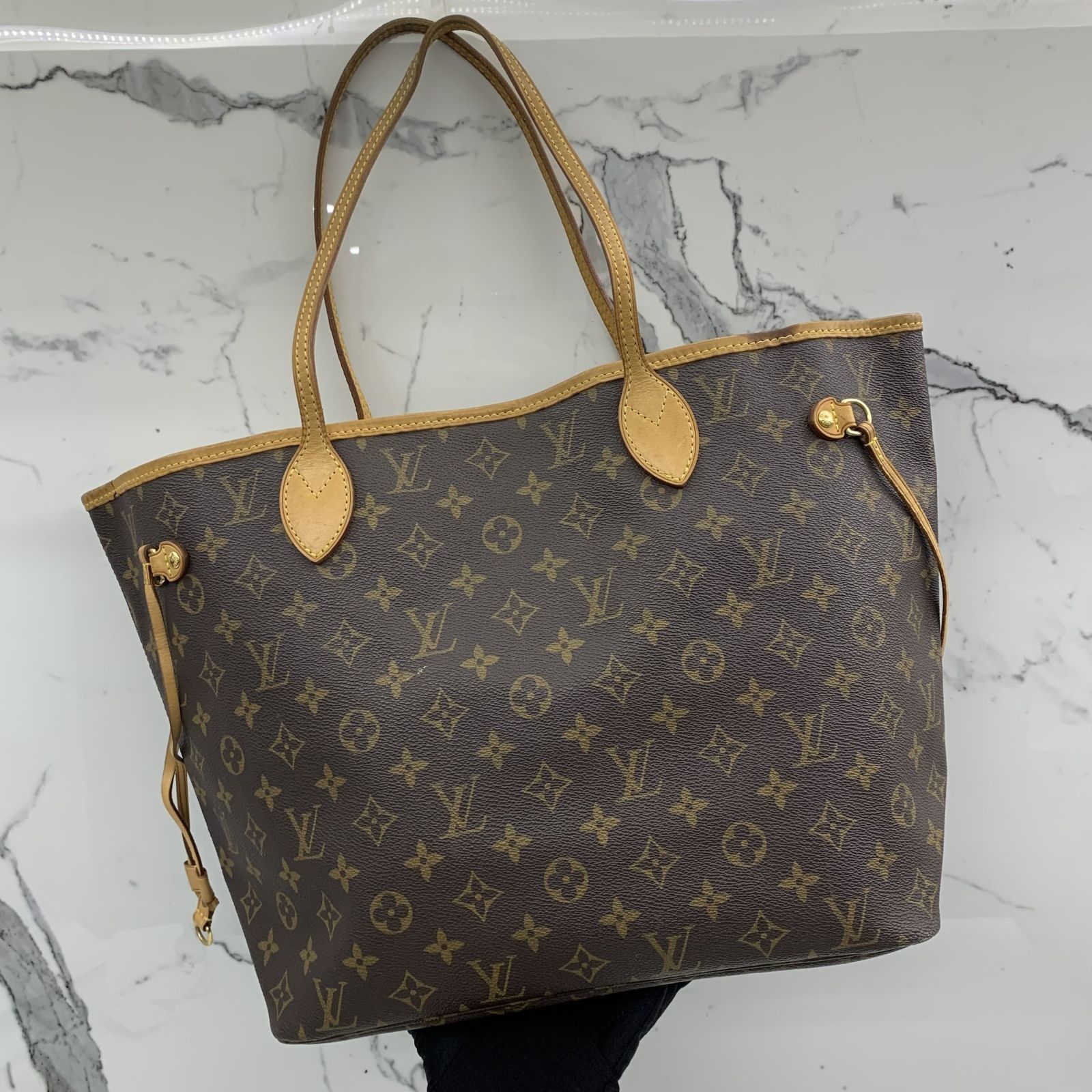 Authentic Louis Vuitton Neverfull MM Monogram M40156 No Adjust