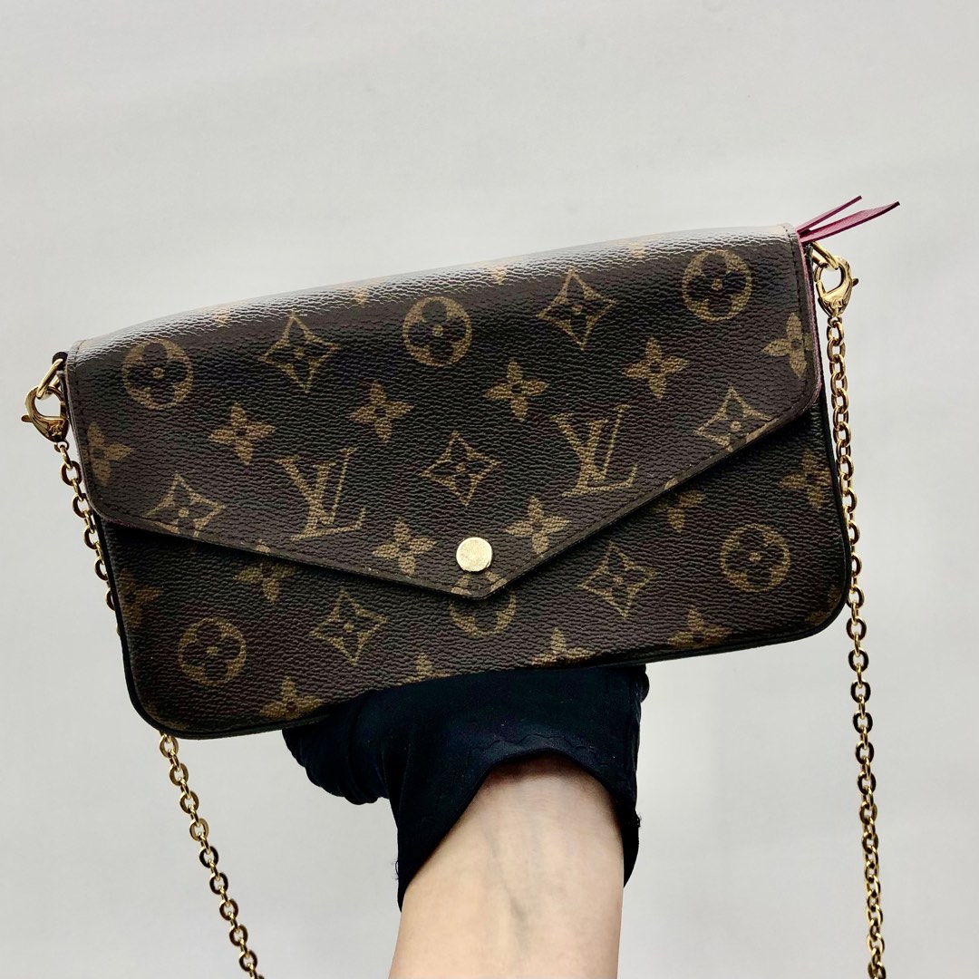 LOUIS VUITTON M61276 MONOGRAM POCHETTE FELICIE RFID CHAIN SHOULDER