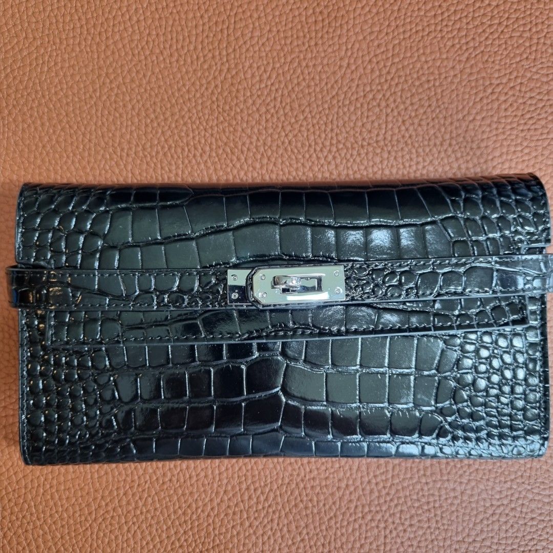 Hermes kelly pochette crocodile, Luxury, Bags & Wallets on Carousell