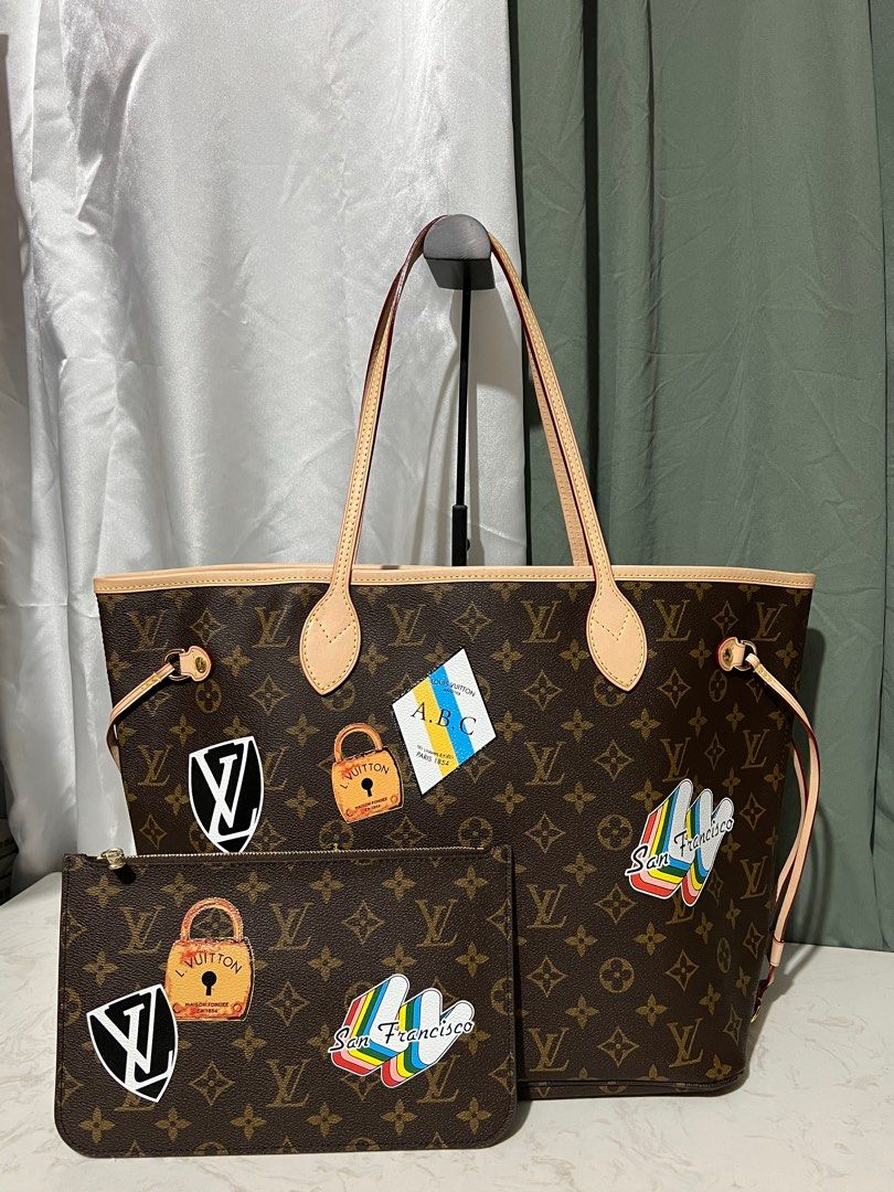 Lv louis vuitton catogram neverfull mm, Luxury, Bags & Wallets on Carousell