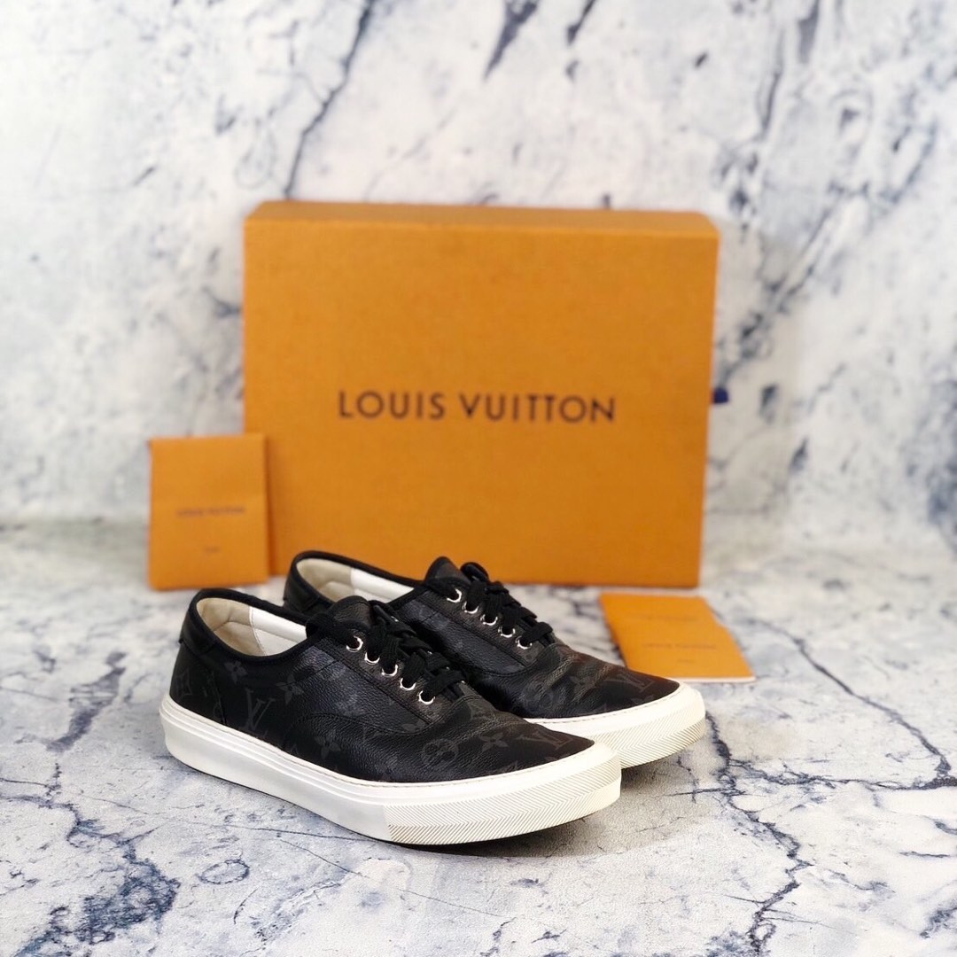Louis Vuitton Monogram Trocadero Richelieu Sneakers, Fesyen Pria