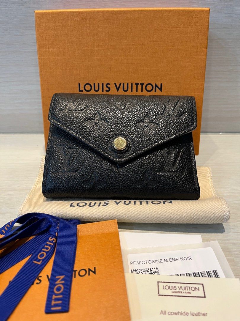 Auth Louis Vuitton Monogram Empreinte Portofeuil Victorine M64060