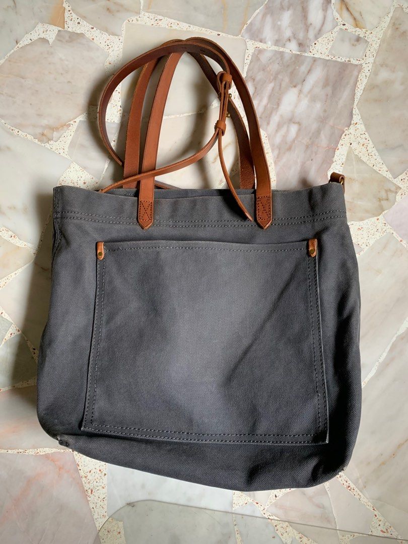 Madewell Medium Canvas Transport bag in Navy Black Sea