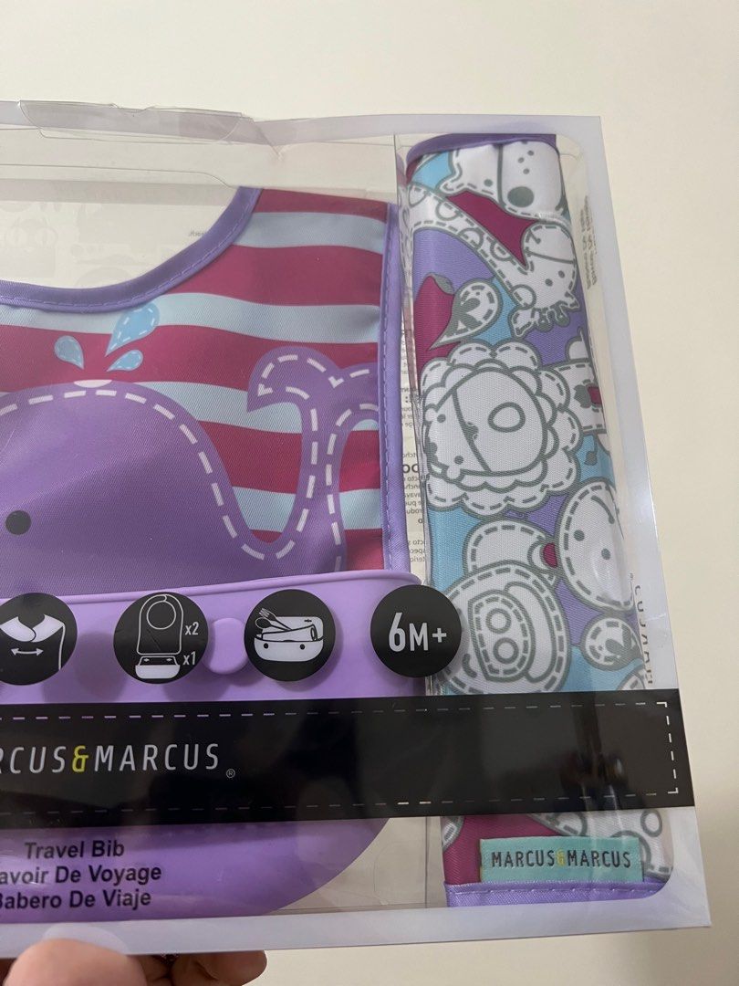 Marcus & Marcus Travel Bib Purple (Category: Weaning & Toddler Feeding) located in Quezon City. Submitted by tipid (Listing ID 1256724257, Image 3). Description: Original price at 899 RFS: too many bibs already.