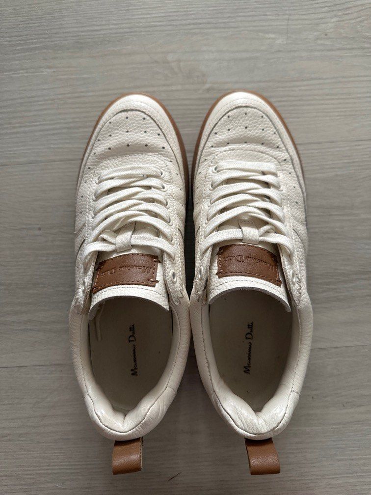 Massimo dutti 2025 white leather sneakers
