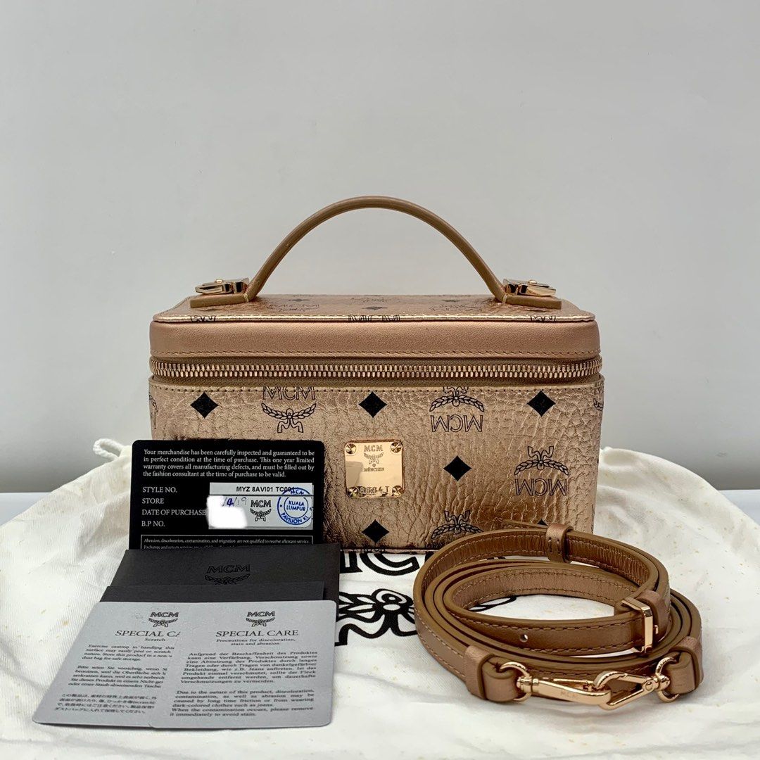 Mcm pink shop vanity case