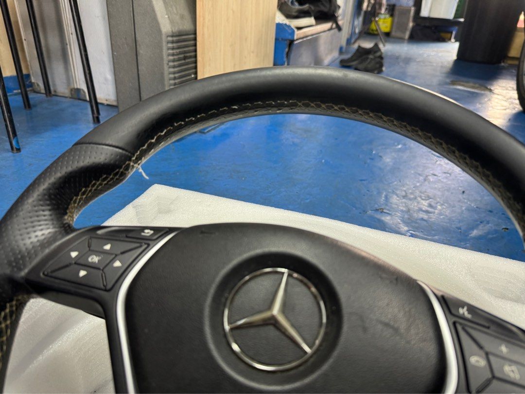 ABS Carbon Fber Steerng Wheel Cover Trm For Benz C-Class E-CLASS - Foto 2