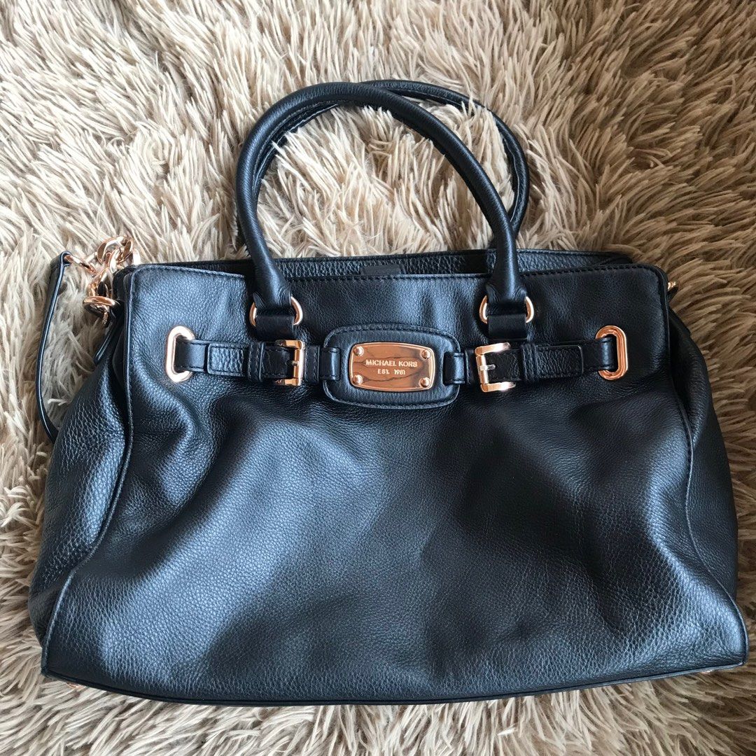 AUTHENTIC MICHAEL KORS Hamilton Medium Satchel 2-Way Bag, Luxury, Bags &  Wallets on Carousell