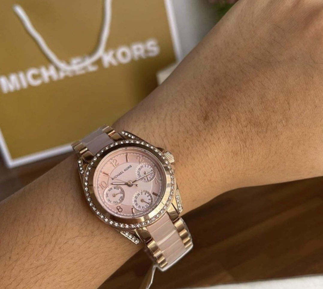 MK Mini Blair Chronograph Blush Two tone Stainless Steel Watch
