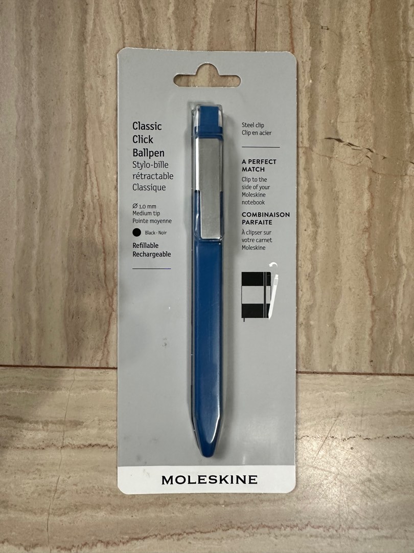 Moleskine Classic click Ballpen medium tip blue, Hobbies & Toys ...