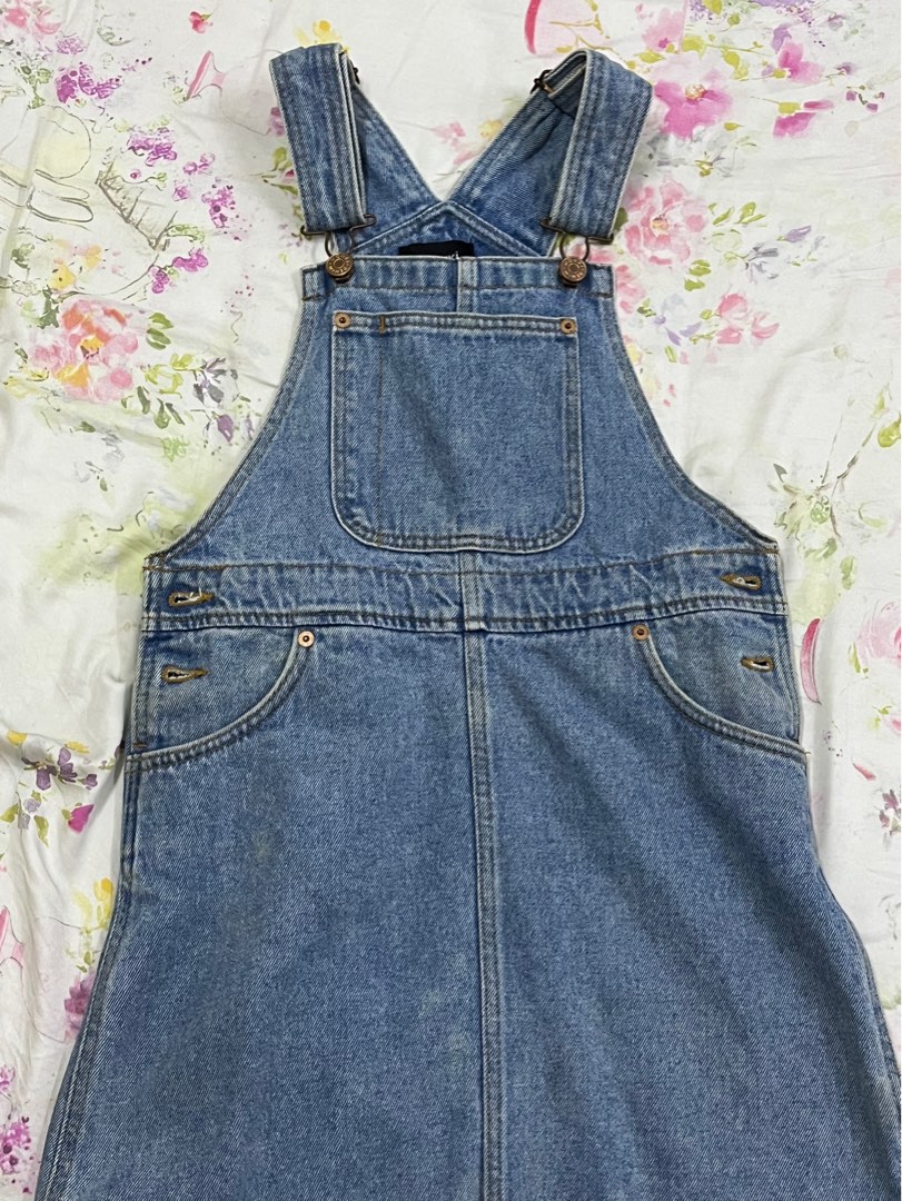 MONKI denim skirt jumpsuit, Women's Fashion, Dresses & Sets, Jumpsuits