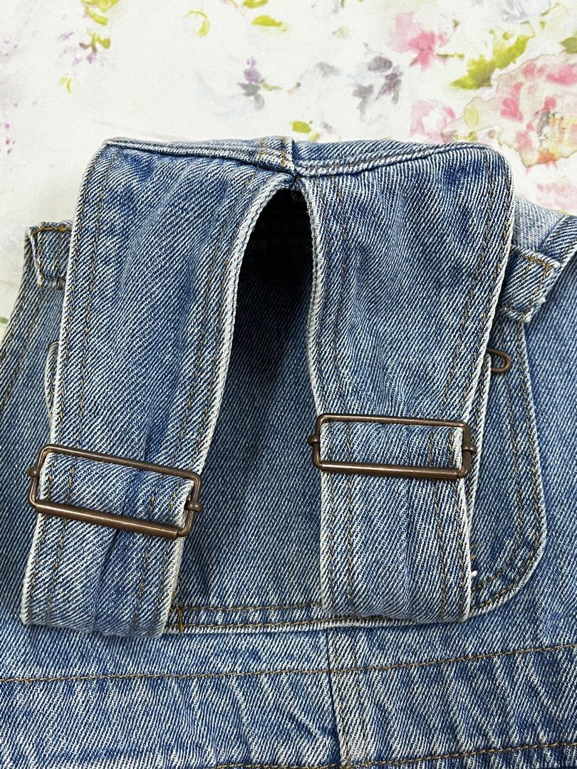 MONKI denim skirt jumpsuit, Women's Fashion, Dresses & Sets, Jumpsuits