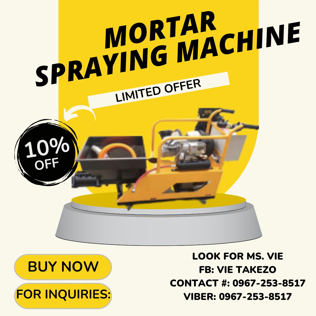MORTAR SPRAYING MACHINE, Commercial & Industrial, Industrial Equipment ...