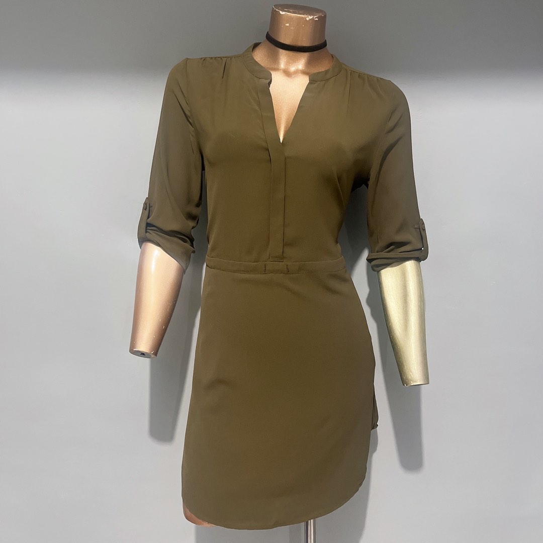 Moss Green Office Dress, Women's Fashion, Dresses & Sets, Dresses on