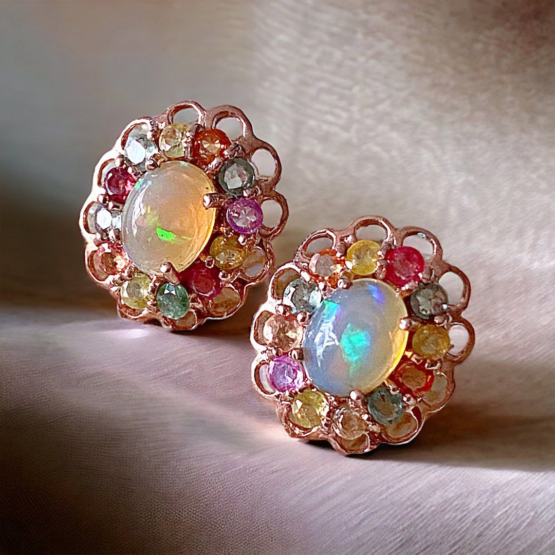 Purple opal earrings online
