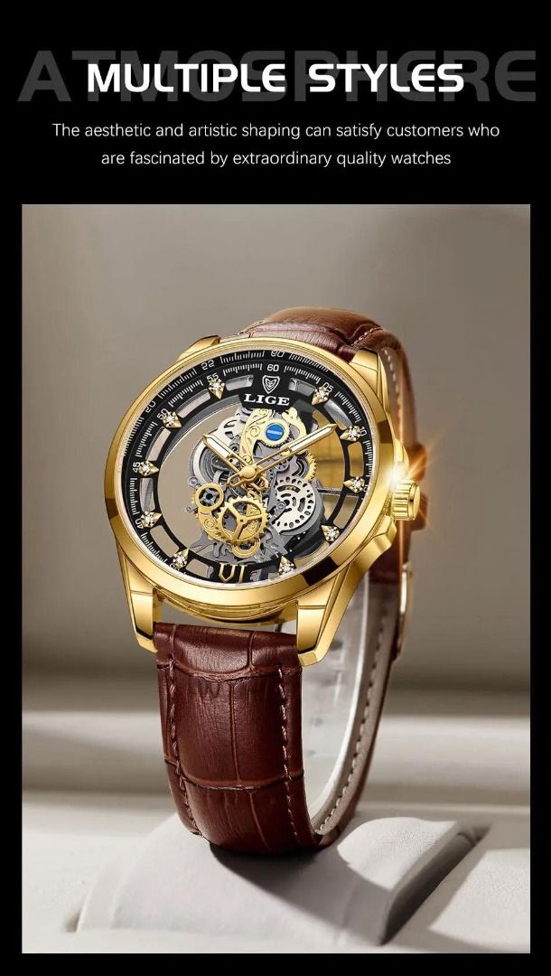 Gold wrist outlet watch