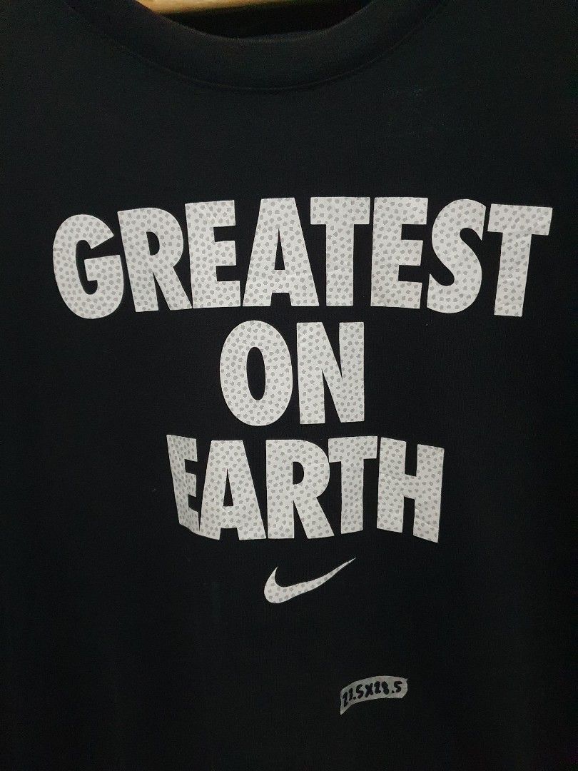 greatest on earth nike t shirt