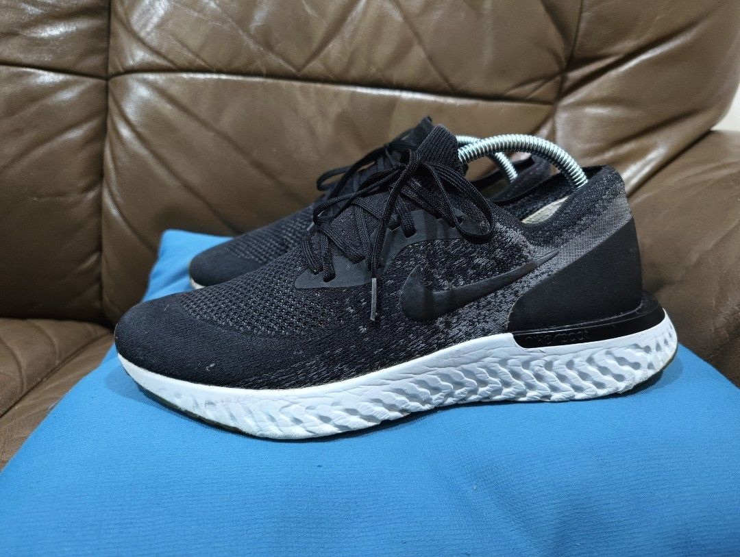 NIKE EPIC REACT FLYKNIT BLACK DARK GREY 8.5UK Men s Fashion