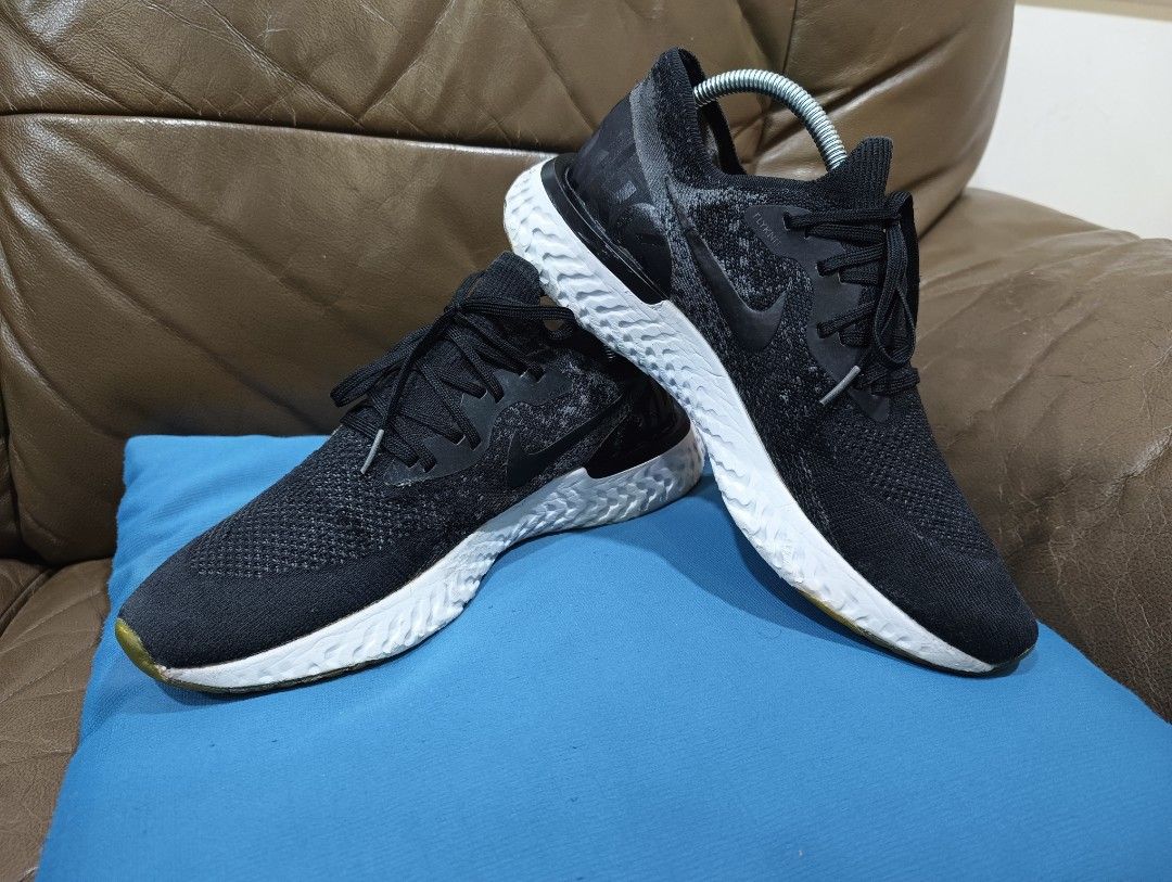 NIKE EPIC REACT FLYKNIT BLACK DARK GREY 8.5UK