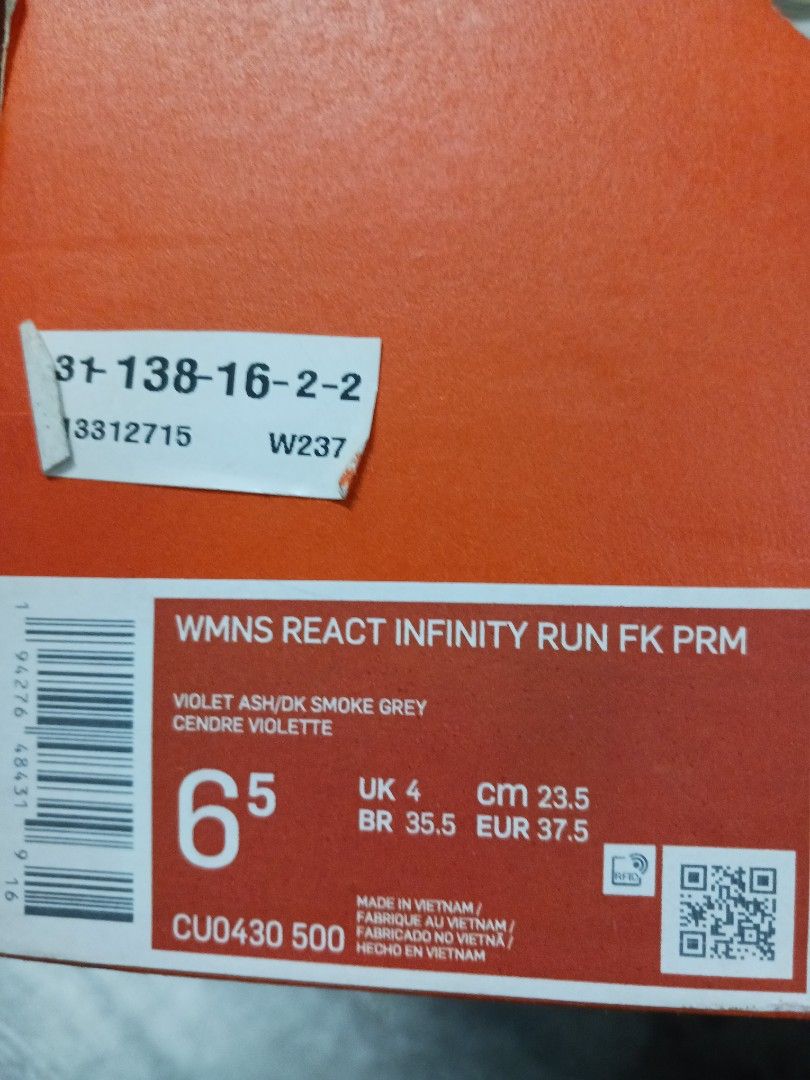 Nike REACT INFINITY RUN women s flying running shoes CU0430 500 Women s Fashion Footwear Boots on Carousell