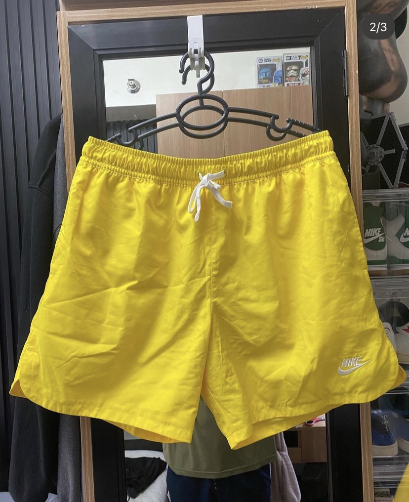 Nike Yellow Shorts, Men's Fashion, Bottoms, Shorts on Carousell